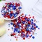 60g Mix Flatback Pearls and Flatback Rhinestones for Crafts(White|Red|Blue)